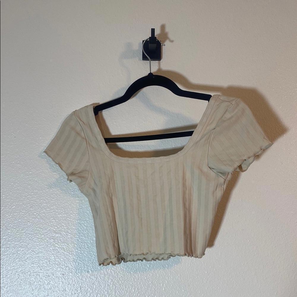 Trendy Ribbed Two-Piece Set - Natural Beige - Picture 6 of 8